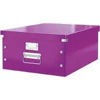 Leitz Click & Store WOW Large opbevaringsboks, 85% recirkuleret karton Lilla