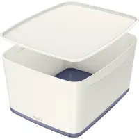 Leitz MyBox Large opbevaringsboks med låg Hvid