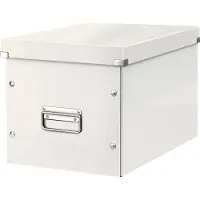 Leitz Click & Store WOW Cube stor opbevaringsboks, 80% recirkuleret karton Hvid