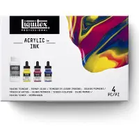 LIQUITEX Professionel akrylbl?k 1-oz (30 ml) H?ldningsteknik Prim?rfarver S?t p? 4