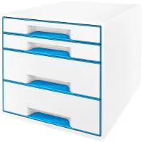 Leitz Wow Desk Cube 4 Skuffer 2 Store Og 2 Små Buc-skuffer