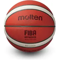 Molten BG5000 Premium Læder Basketball - FIBA Official Game Ball - Størrelse 7