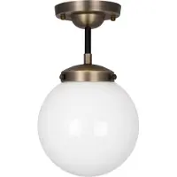 Globen Lighting Alley plafond IP44 Antikmessing/Hvid