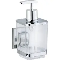 Wenko QUADRO muilo dozatorius, Vacuum-Loc nerūdijantis plienas - 340 ml,