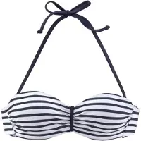Venice beach Bikinioverdel navy / hvid