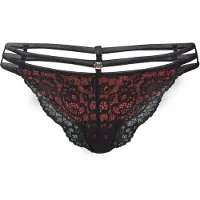 LASCANA Slip 'Brief' rød / sort