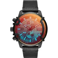 Diesel Ur - - DZ4519 - Sort læder - Rund urkasse 48 mm - Herre