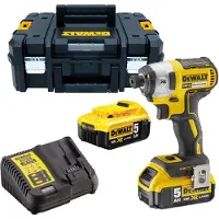 DeWalt DCF887P2-QW - Støddriver - ledningfri - 3-hastigheders - 1/4 unbrakosokkel - 205 N·m - 2 batterier - 18 V