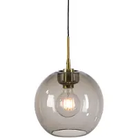 BELID Gloria pendel Ø26 cm Messing/Røgfarvet glas