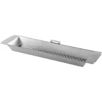 Mustang grøntsagskurv 48×13×4 cm / grillkurv i rustfrit stål / grilltilbehør til små råvarer