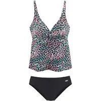 Venice beach Tankini turkis / rød / sort