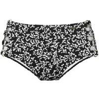 LASCANA Bikinitrusse 'Meadow' sort / hvid
