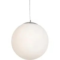 QAZQA Smart skandinavisk pendellampe sølv med opalglas 50 cm inkl. WiFi A60 - Ball 50