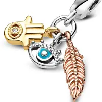 Pandora Hamsa All-Seeing Eye & Feather