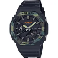 Casio Herreur GA-2100SU-1AER G-Shock Sort/Resinplast Ø45.4 mm