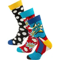 Happy socks Sokker 'Father's Day' lyseblå / gul / rød / hvid