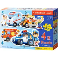 Castorland Puslespil x 4 - CASTOR Redningstjeneste