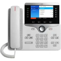 Cisco IP Phone 8841 - VoIP-telefon - SIP, RTCP, RTP, SRTP, SDP - 5 linier - hvid