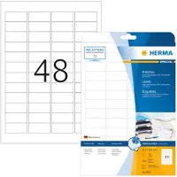 Herma Special - Papir - mat - permanent selvklæbende - belagt - hvid - 45.7 x 21.2 mm - 90 g/m² - 1200 etikette(r) (25 ark x 48) etiketter