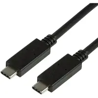 Logilink CU0128, 0,5 m, USB C, USB C, USB 3.2 Gen 2 (3.1 Gen 2), 10 Gbit/sek., Sort
