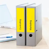 Herma Special - Papir - mat - permanent selvklæbende - gul - 192 x 61 mm 400 etikette(r) (100 ark x 4) uigennemsigtige mappemærkater