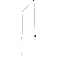 QAZQA Design pendellampe sort med stik - Cavalux
