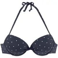 LASCANA Bikinioverdel navy / hvid
