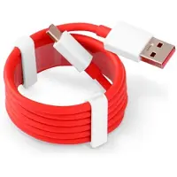 OnePlus USB Type-C kabel - Rød / hvid til opladning / synkronisering - 1m