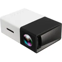 Mtp Products Mini Transportabel Full HD LED Projektor YG300 - Sort / Hvid