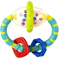 Bright Starts Grab & Spin Baby Rattle & BPA-Free Teether Leget?j i alderen 3 m?neder+