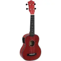 Dimavery UK-100 sopranu-ukulele, flamed red (26255807)