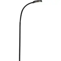 QAZQA Moderne gulvlampe sort inkl. LED justerbar - Trax