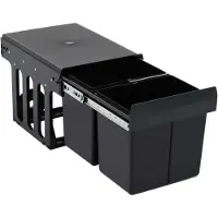 vidaXL Udtrækkeligt Affaldsstativ Til Skab Soft-Close - 2 / 36 l / 48 x 34.3 x 35.1 cm