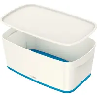 Leitz Opbevaringsboks MyBox WOW Small med låg Blå - (4 stk.)