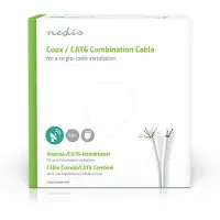 Nedis Kombinationskabel Iec Koaksial + Cat6 Rg58 75 Ohm Tripelafskærmet Eca 50 M