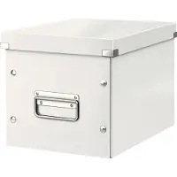 Leitz Click & Store WOW Cube Medium opbevaringsboks, 80% recirkuleret karton Hvid