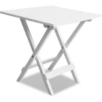 vidaXL Bistrobord Ø46x47 Cm Massivt Akacietræ - Hvid / Firkantet