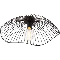 QAZQA Design loftslampe sort 50 cm - Pua