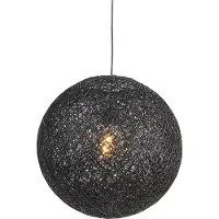QAZQA Pendellampe sort 45 cm - Corda