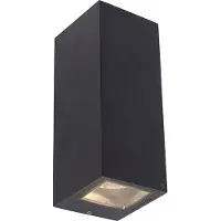 QAZQA Moderne væglampe sort 2-lys GU10 AR70 IP54 - Baleno