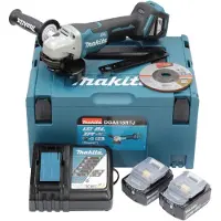 Makita DGA515RTJ Batteri-vinkelsliber 125 mm Inkl. oplader 18 V 5 Ah