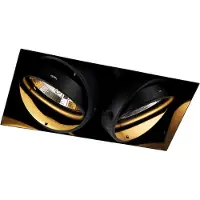 QAZQA Nedfældet spotlight sort GU10 AR111 trimless 2-lys - Oneon