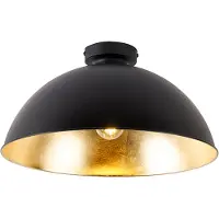 QAZQA Loftslampe sort med guld 42 cm justerbar - Magnax