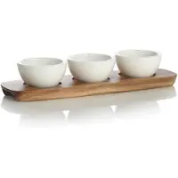 Villeroy & Boch Artesano Original dippskål med underlag Hvid-akacie