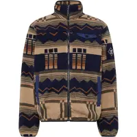 Iriedaily Fleecejakke 'Insaneia' marin / brun / choko / khaki