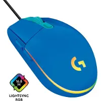 Logitech Gaming Mouse G203 LIGHTSYNC - Mus - optisk - 6 knapper - kablet - USB - blå