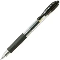 Pilot Pen Gelpenne, PILOT G-2, 0,5 mm, sort, pakke med 12 stk
