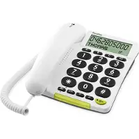 Doro PhoneEasy 312cs telefon med stor knap, hvid