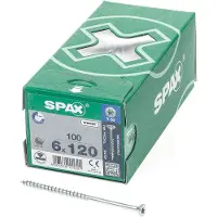Spax Wirox T30 6x120 Mm Forsænket Skrue Med Krydskærv 100 Enheder