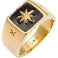 KUZZOI Ring 'Siegel' guld / sort